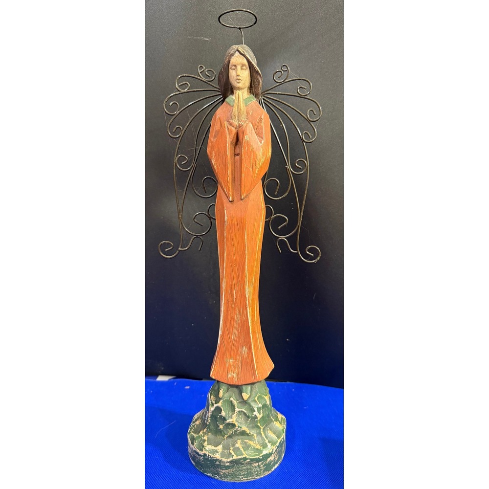 Southern‎ Living Home Angel Figurine Praying Rustic Cherub Wings Tabletop Decor